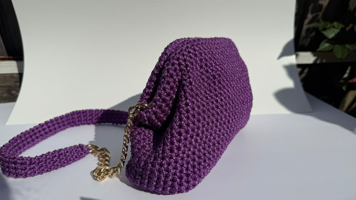 Purple handmade bag