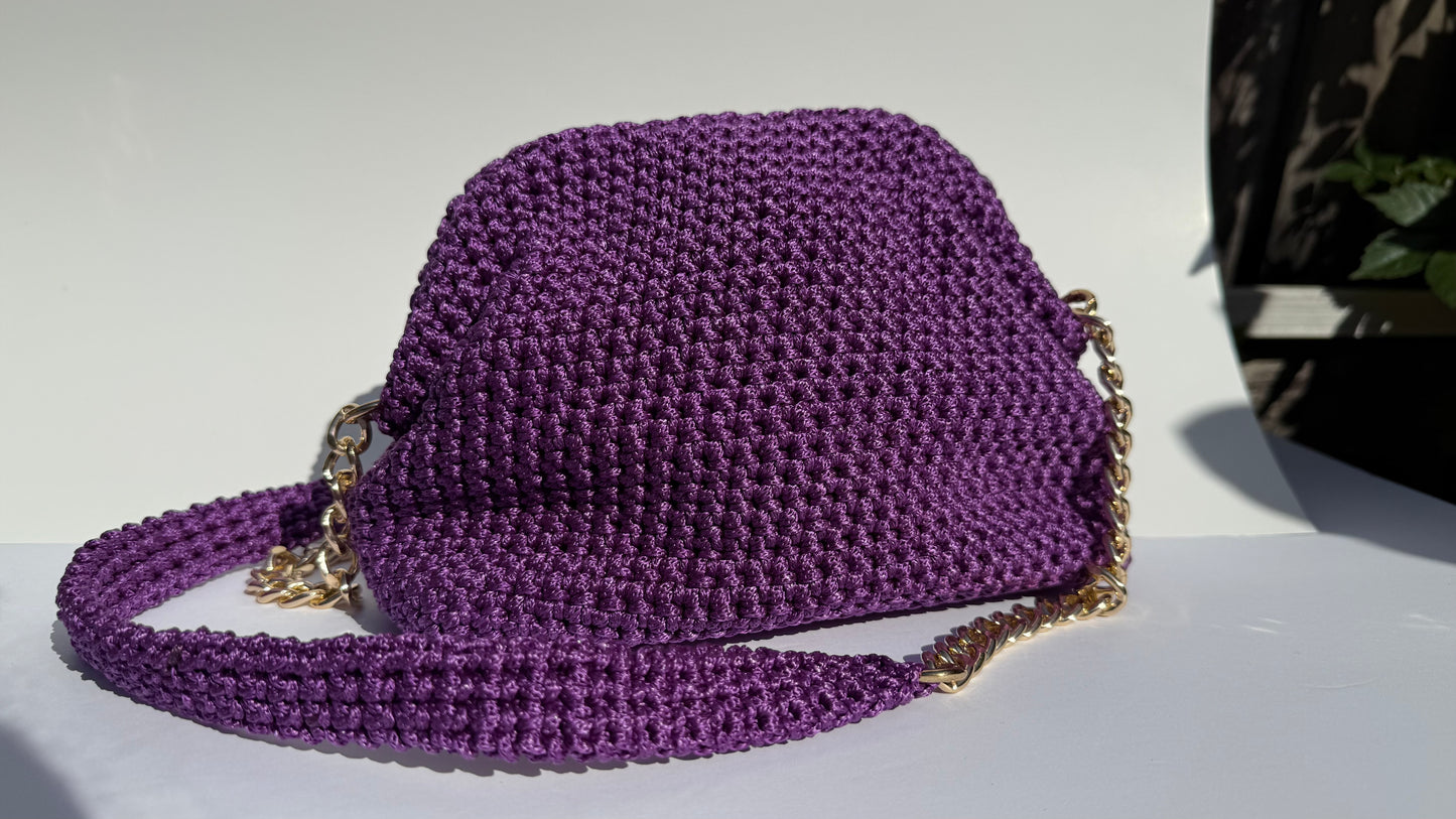 Purple handmade bag