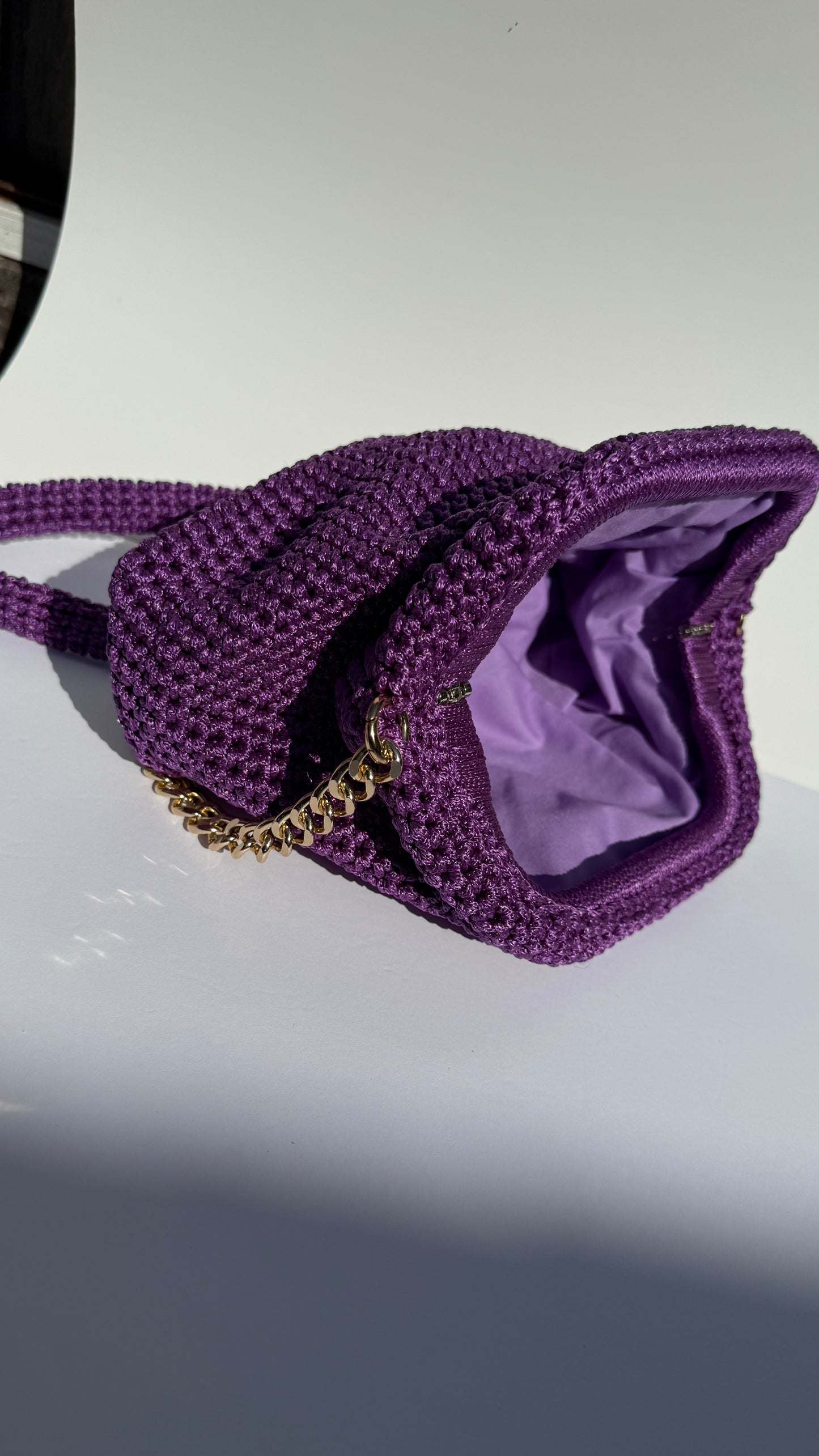 Purple handmade bag