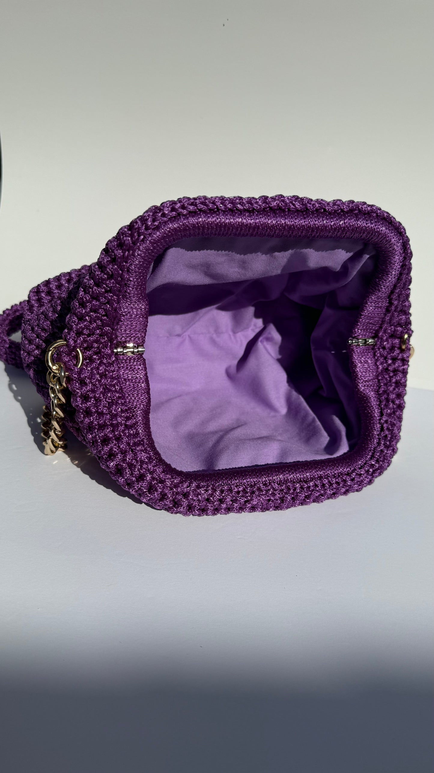 Purple handmade bag