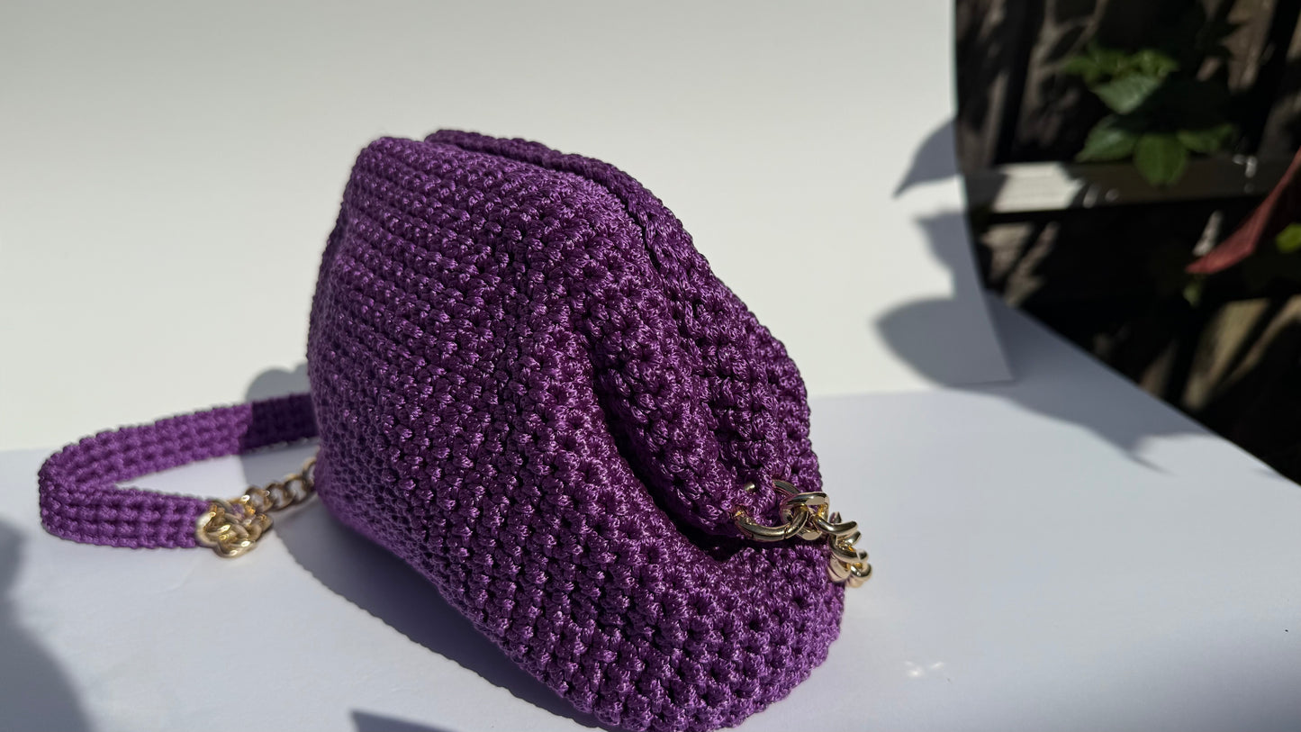 Purple handmade bag