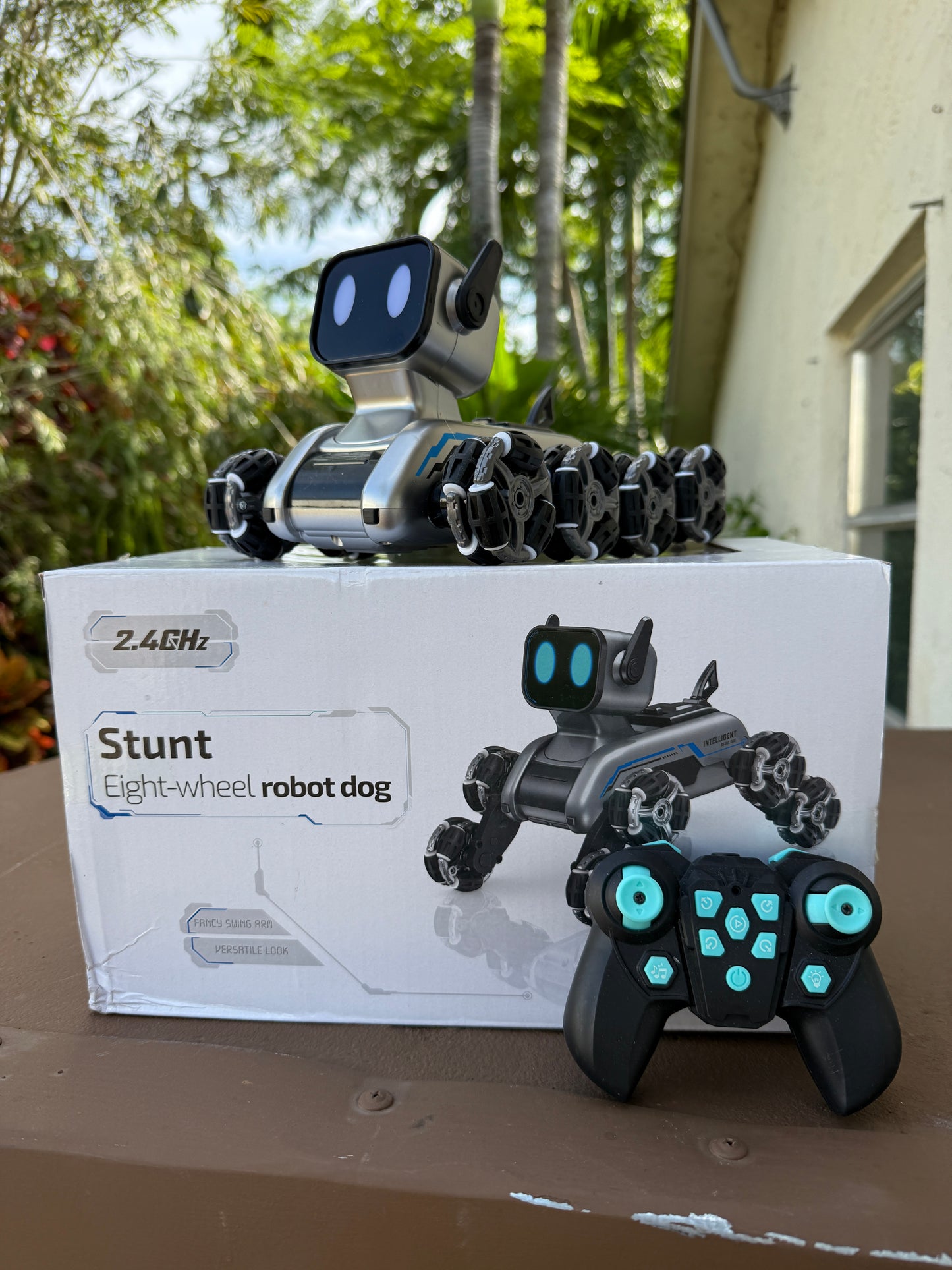 Stunt Eight-Wheel Robot Dog – Remote Control Smart Pet