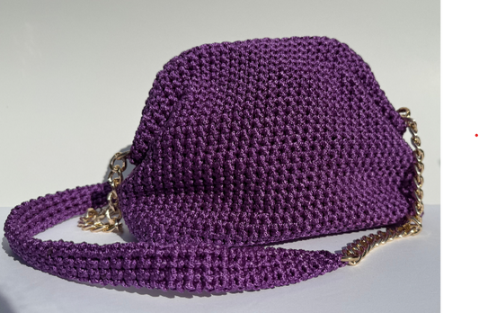 Purple handmade bag