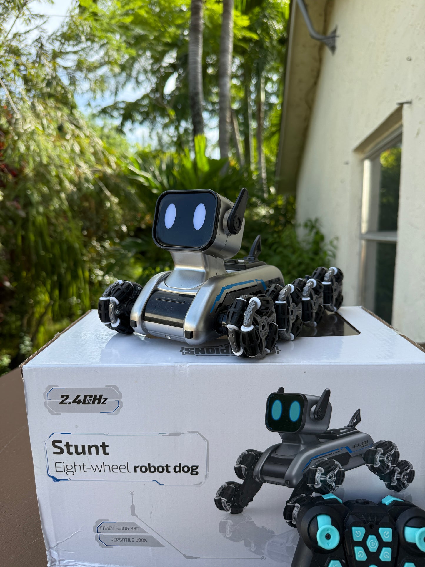 Stunt Eight-Wheel Robot Dog – Remote Control Smart Pet