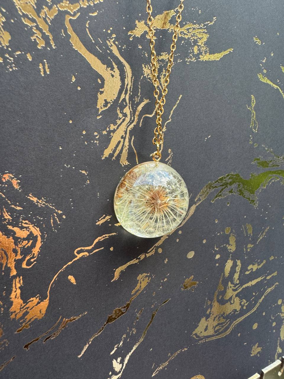 Dandelion Dream Necklace – Real Wish Flower in Resin