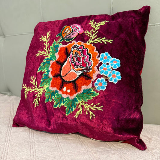 Decorative Pillow – Embroidered Velvet