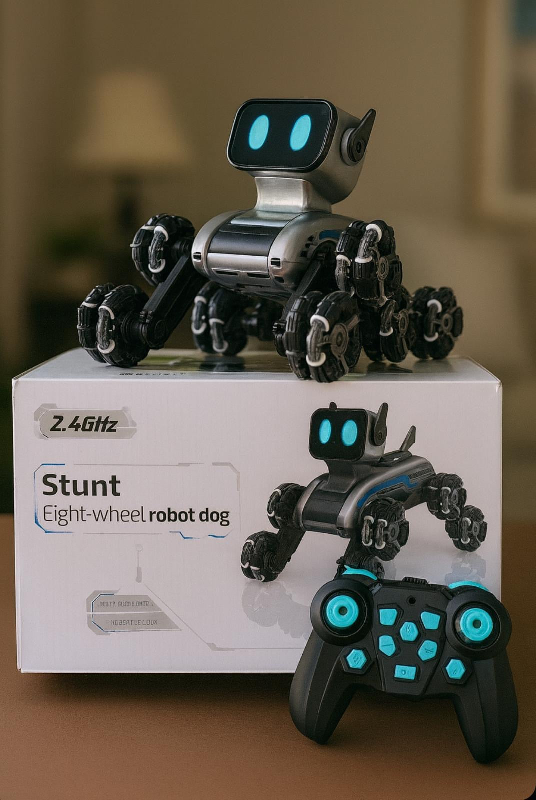Stunt Eight-Wheel Robot Dog – Remote Control Smart Pet