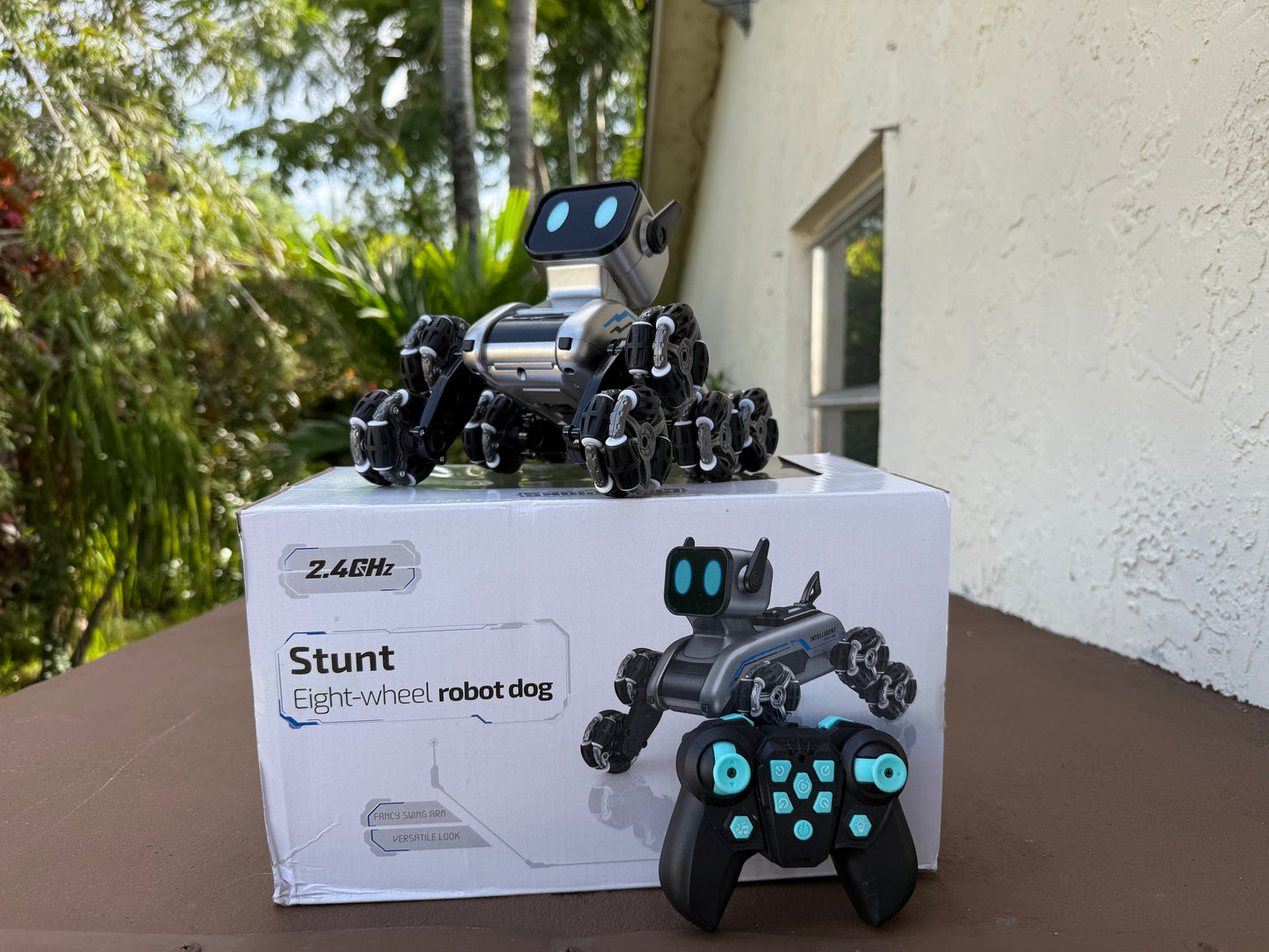 Stunt Eight-Wheel Robot Dog – Remote Control Smart Pet