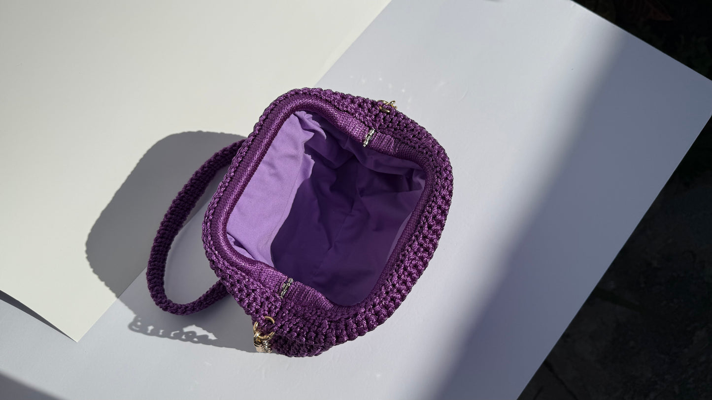 Purple handmade bag